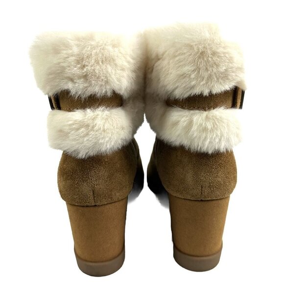 Koolaburra By Ugg Elladine Boot 11 Brown Suede Leather Ankle Bootie Wedge Womens - Picture 5 of 11